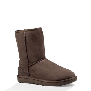 UGG Brown Classic Short II Suede Boots